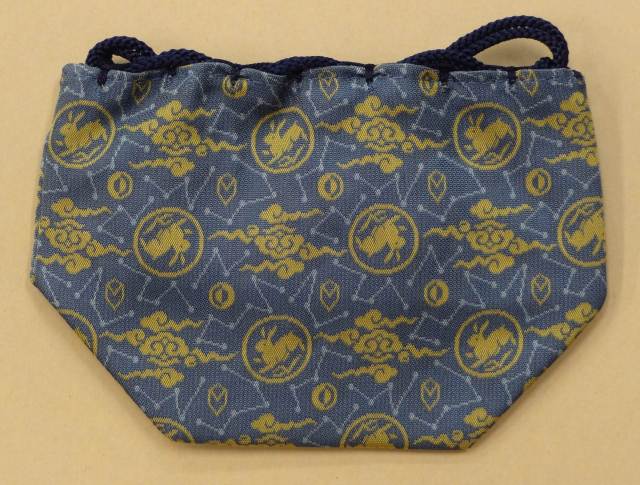 Tatsumura silk pieces bag [Gyokuto Seizamon] (Blue)