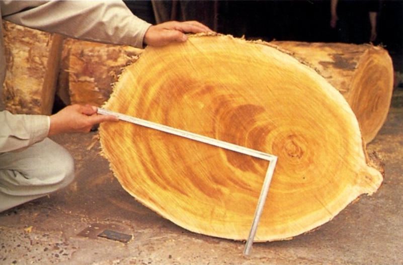 Measuring the size of wood